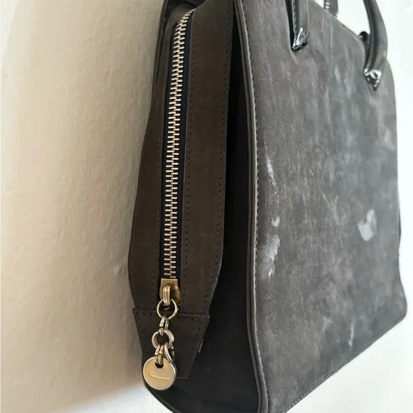 Vintage Salvatore Ferragamo Black Soft Leather/Suede Purse - Picture 10 of 15